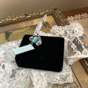 Sterling Torquise and Moonstone Ring